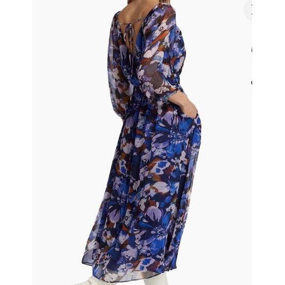 $267 Derek Lam 10 Crosby Women's V-Neck Floral Maxi Dress Size 6 - Picture 4 of 15